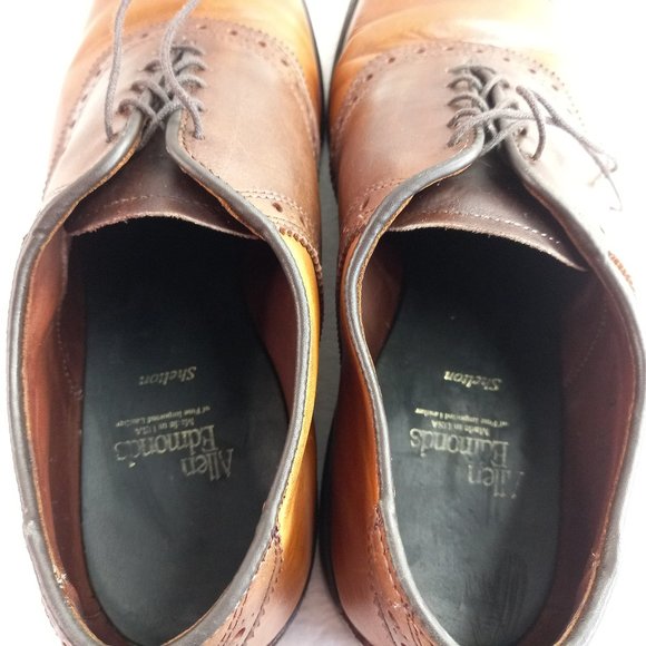 Allen Edmonds Shelton Brown Leather Oxford Shoes (9 US) main image 11